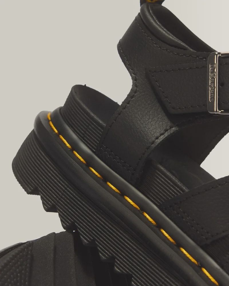 DR MARTENS BLAIRE ATHENA 3 STRAP SANDAL- BLACK ATHENA