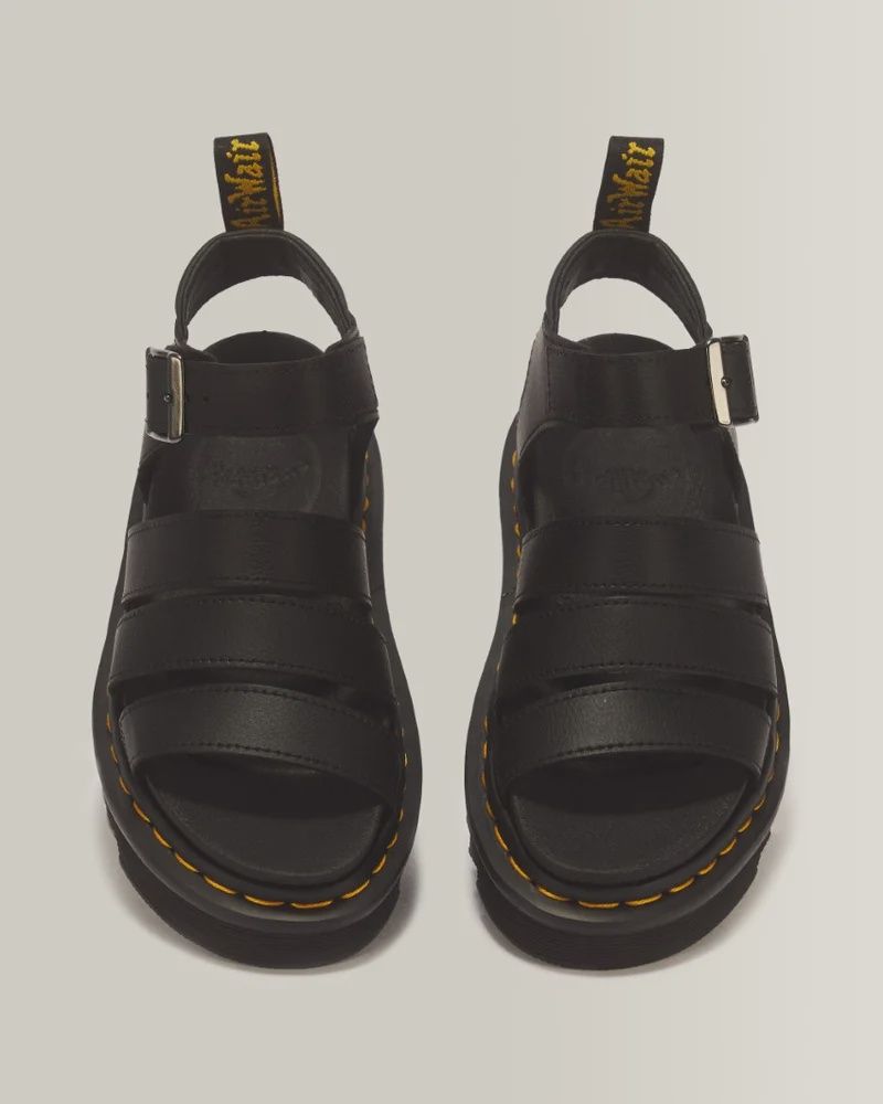 DR MARTENS BLAIRE ATHENA 3 STRAP SANDAL- BLACK ATHENA