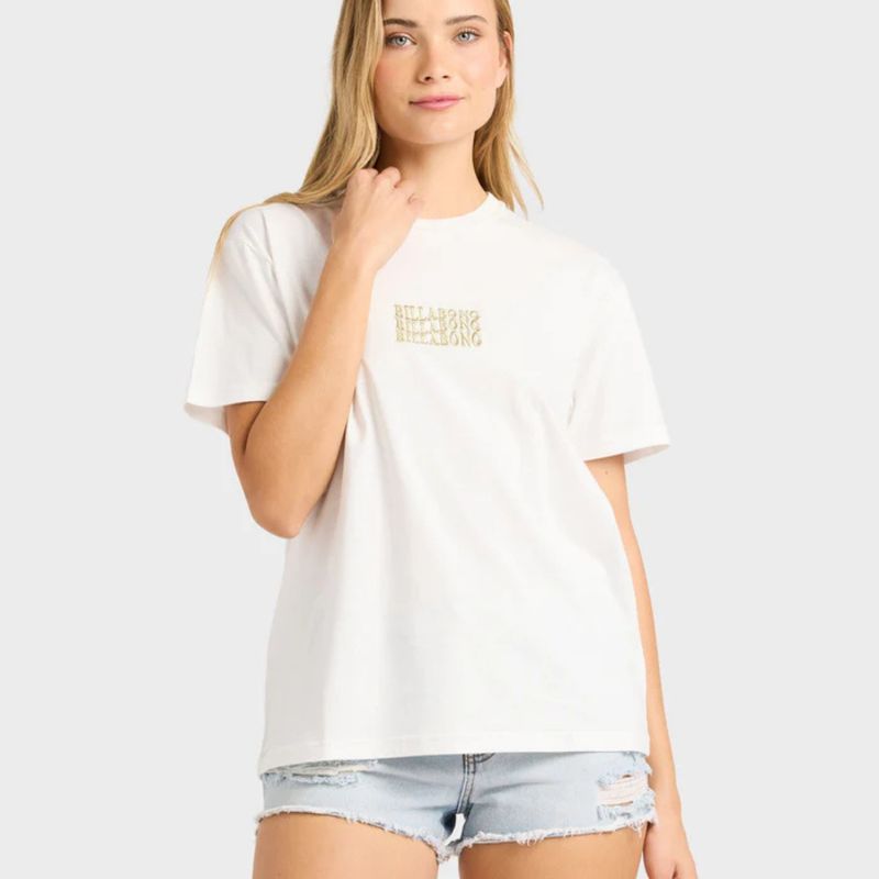 BILLABONG WOMENS SURF HIGH TEE- SALT CRYSTAL 2