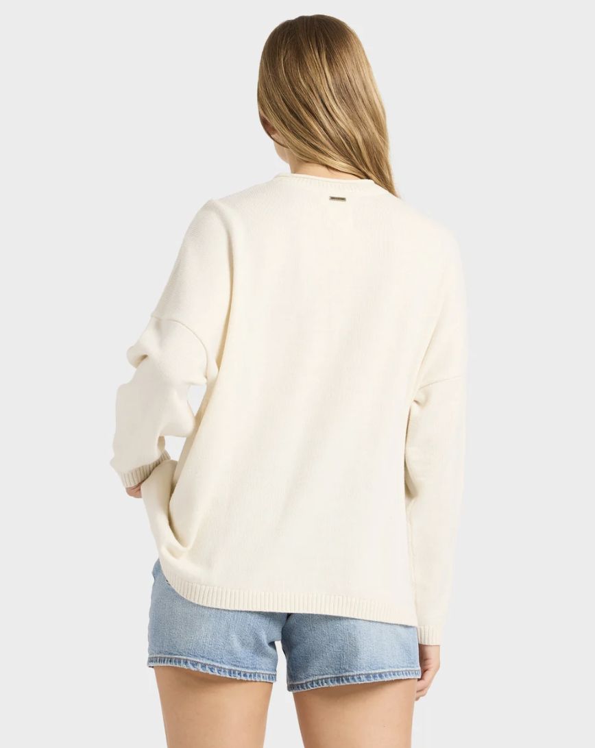 BILLABONG WOMENS DOUBLE TAKE SWEATER - SALT CRYSTAL