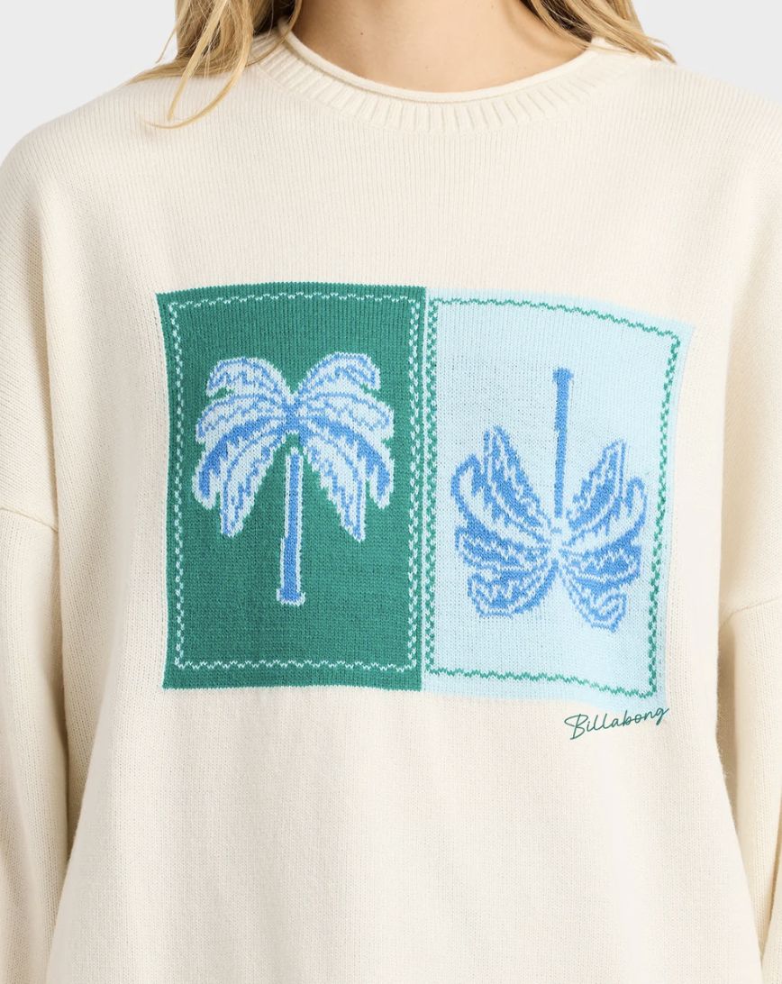 BILLABONG WOMENS DOUBLE TAKE SWEATER - SALT CRYSTAL