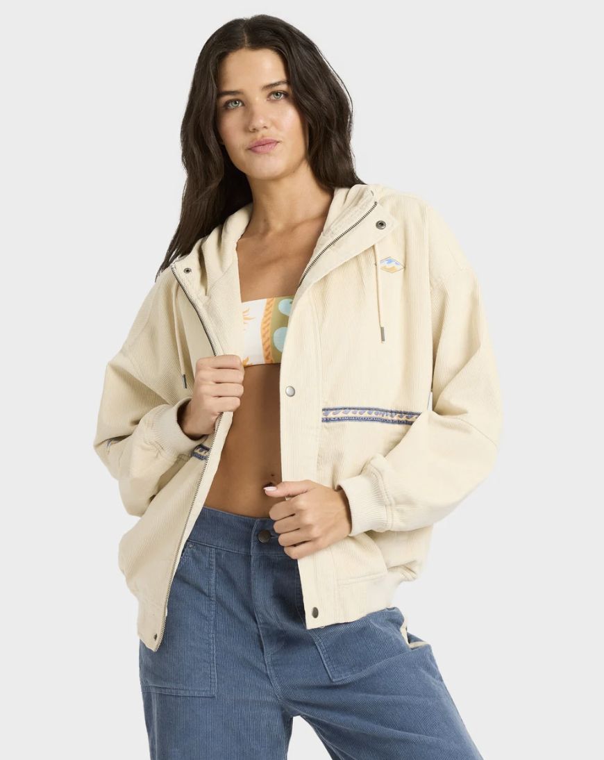BILLABONG WOMENS SET THE TONE JACKET - WHITE CAP