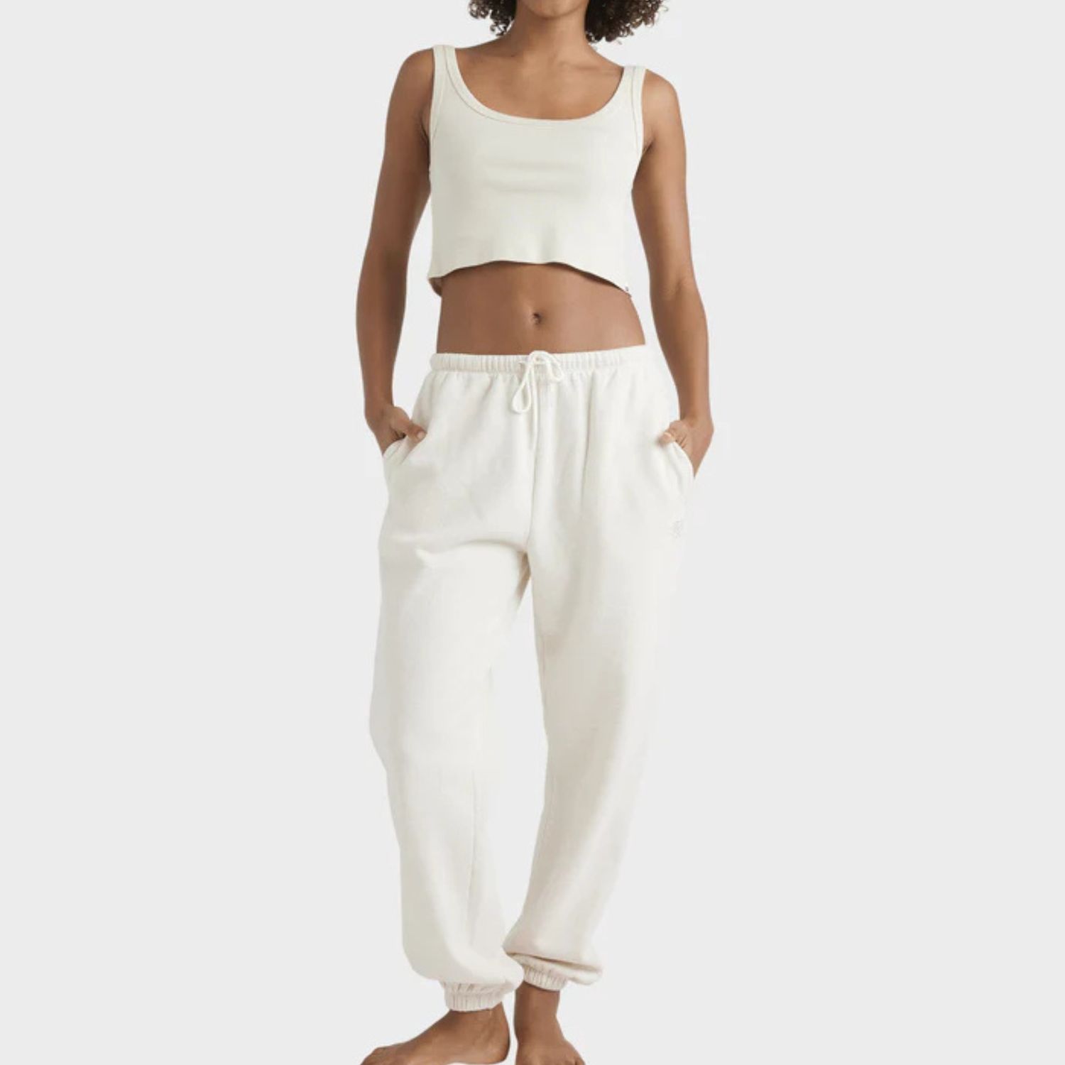 BILLABONG WOMENS WAVE ESSENTIALS TRACKPANT - SNOW MARLE