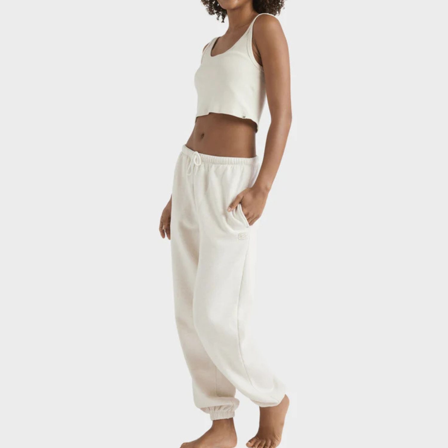 BILLABONG WOMENS WAVE ESSENTIALS TRACKPANT - SNOW MARLE