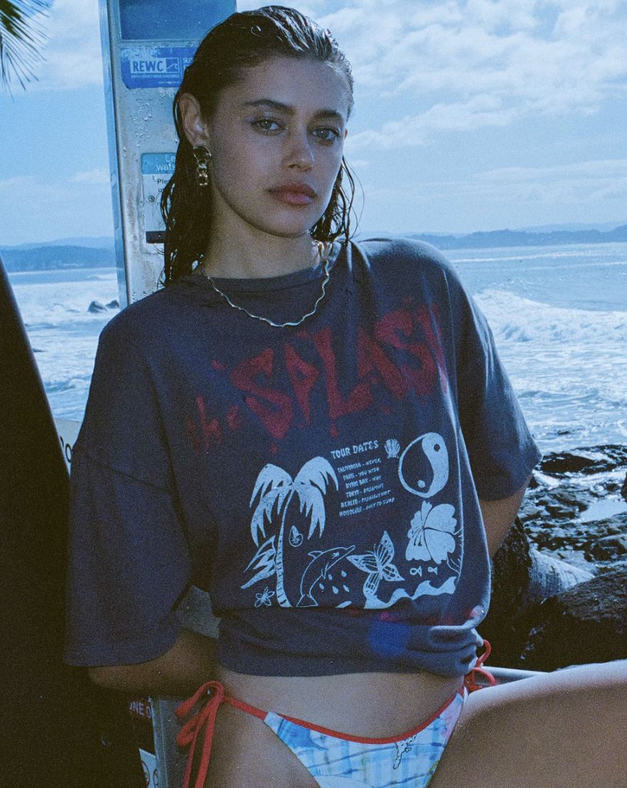 BILLABONG WOMENS LOTTIE HALL S/S TEE - OFF BLACK