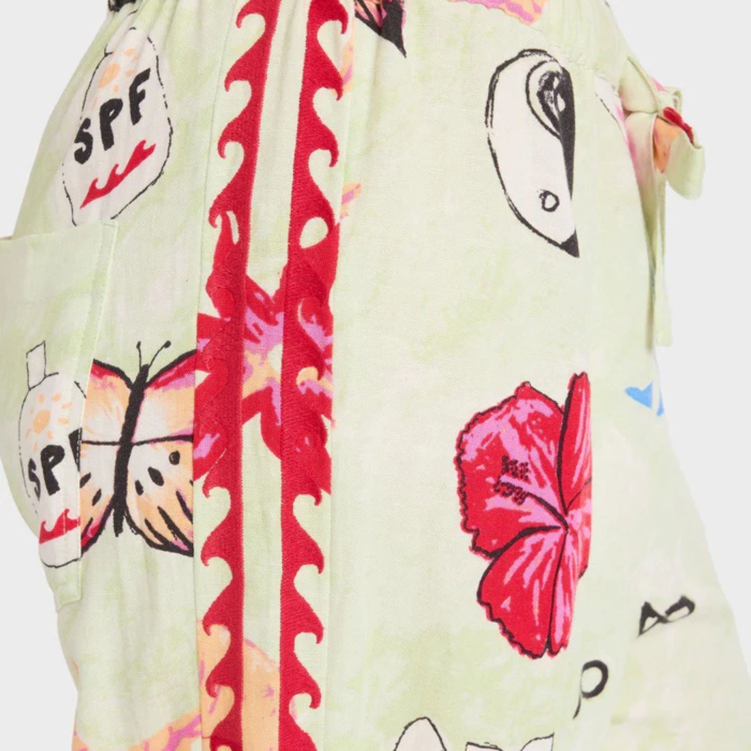 BILLABONG WOMENS LOTTIE HALL WOVEN ELASTIC PANT - SUNNY LIME