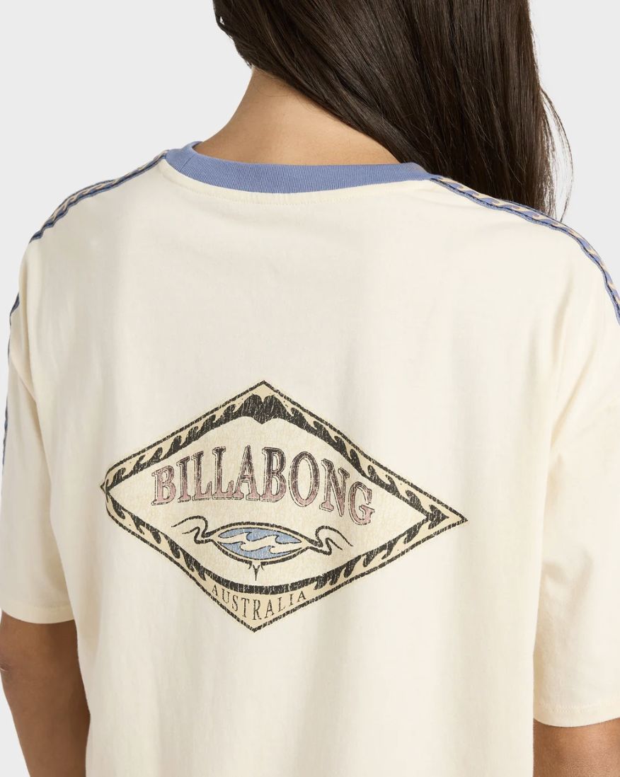 BILLABONG WOMENS BARRELS S/S TEE - WHITE CAP