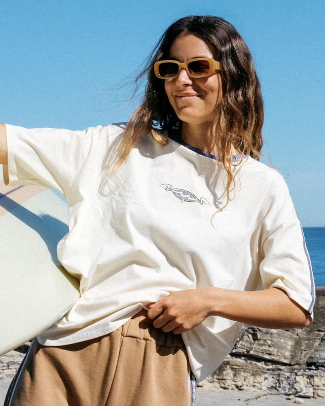 BILLABONG WOMENS BARRELS S/S TEE - WHITE CAP