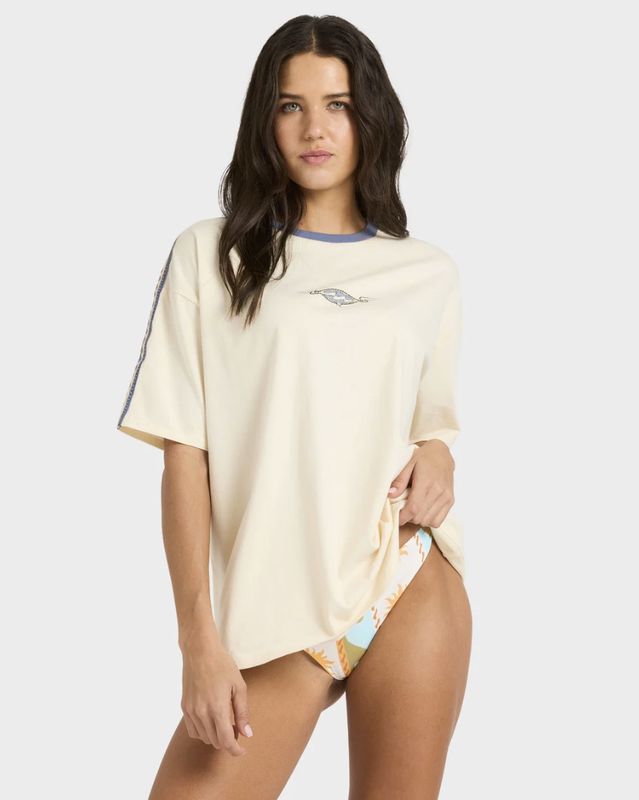 BILLABONG WOMENS BARRELS S/S TEE - WHITE CAP