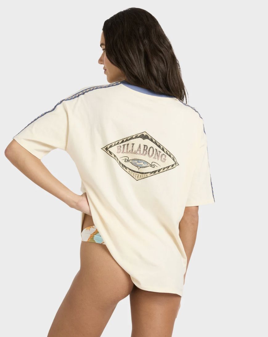 BILLABONG WOMENS BARRELS S/S TEE - WHITE CAP