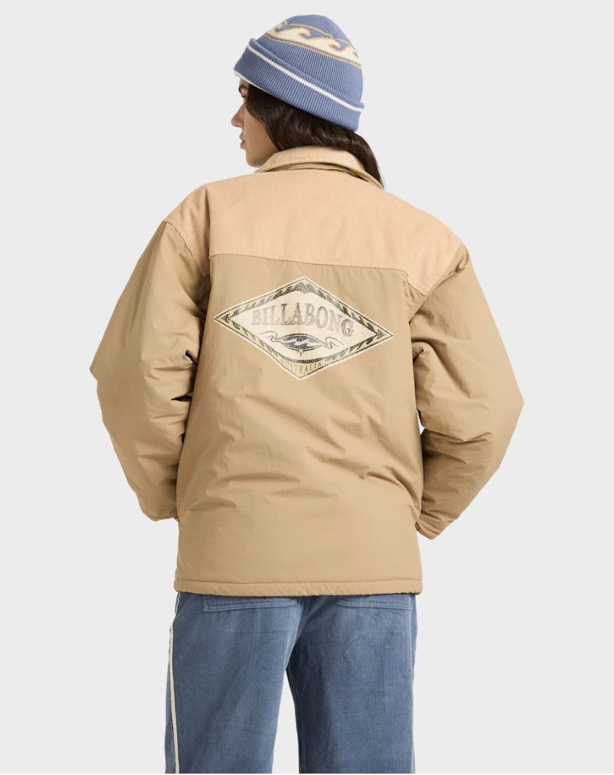 BILLABONG WOMENS THE ORIGINAL VIBES 2 JACKET - CEMENT