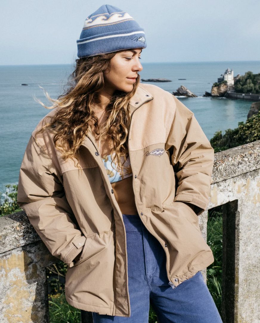 BILLABONG WOMENS THE ORIGINAL VIBES 2 JACKET - CEMENT