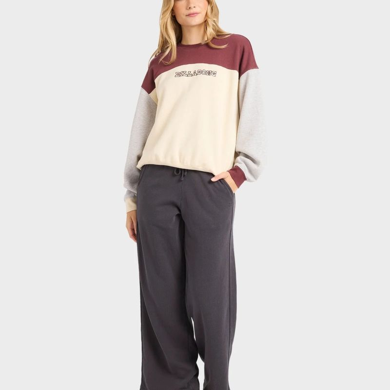 BILLABONG WOMENS GET IT KENDAL CREW - PINOT