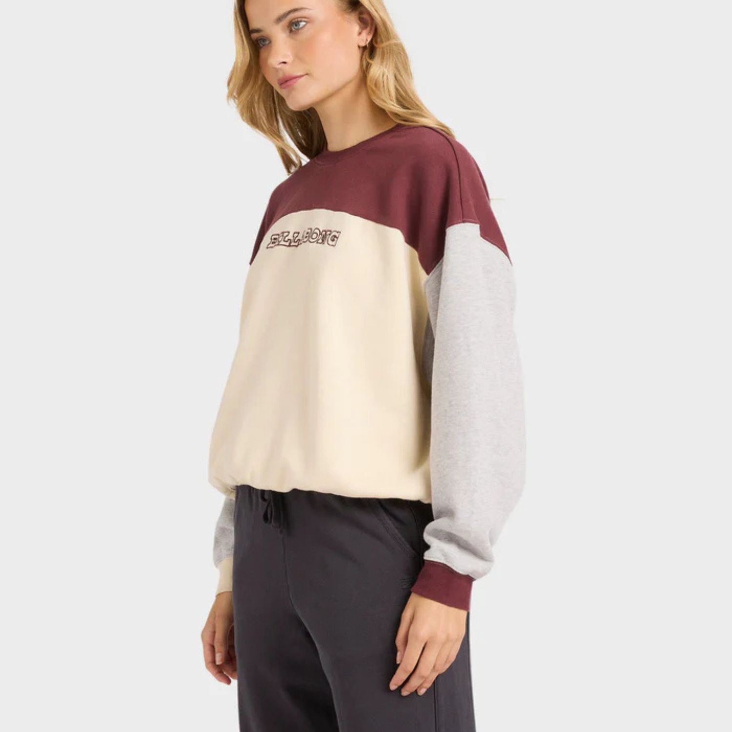 BILLABONG WOMENS GET IT KENDAL CREW - PINOT