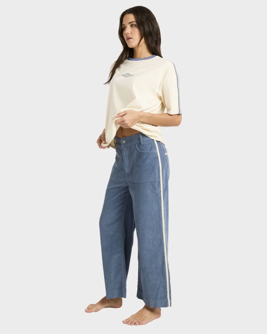 BILLABONG WOMENS SEA TONE PANT - STONE BLUE