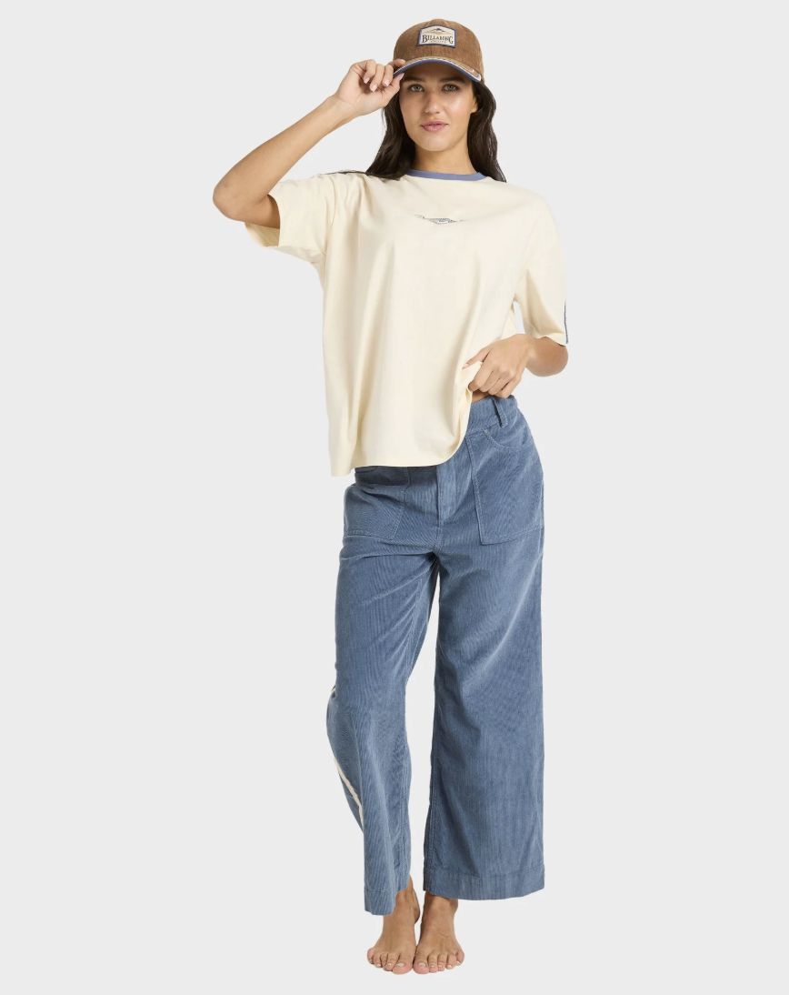 BILLABONG WOMENS SEA TONE PANT - STONE BLUE