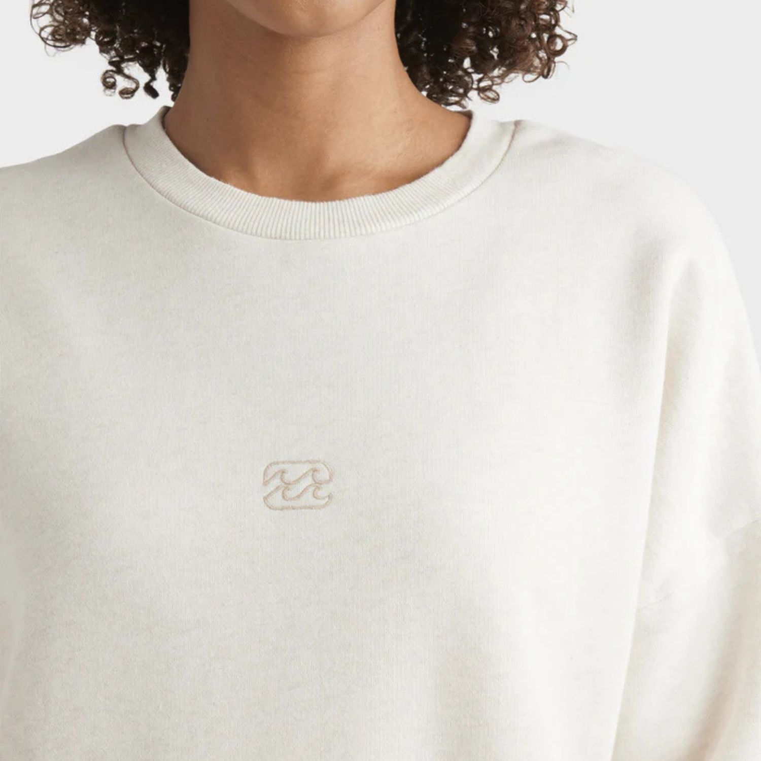 BILLABONG WOMENS WAVE ESSENTIALS CREW - SNOW MARLE