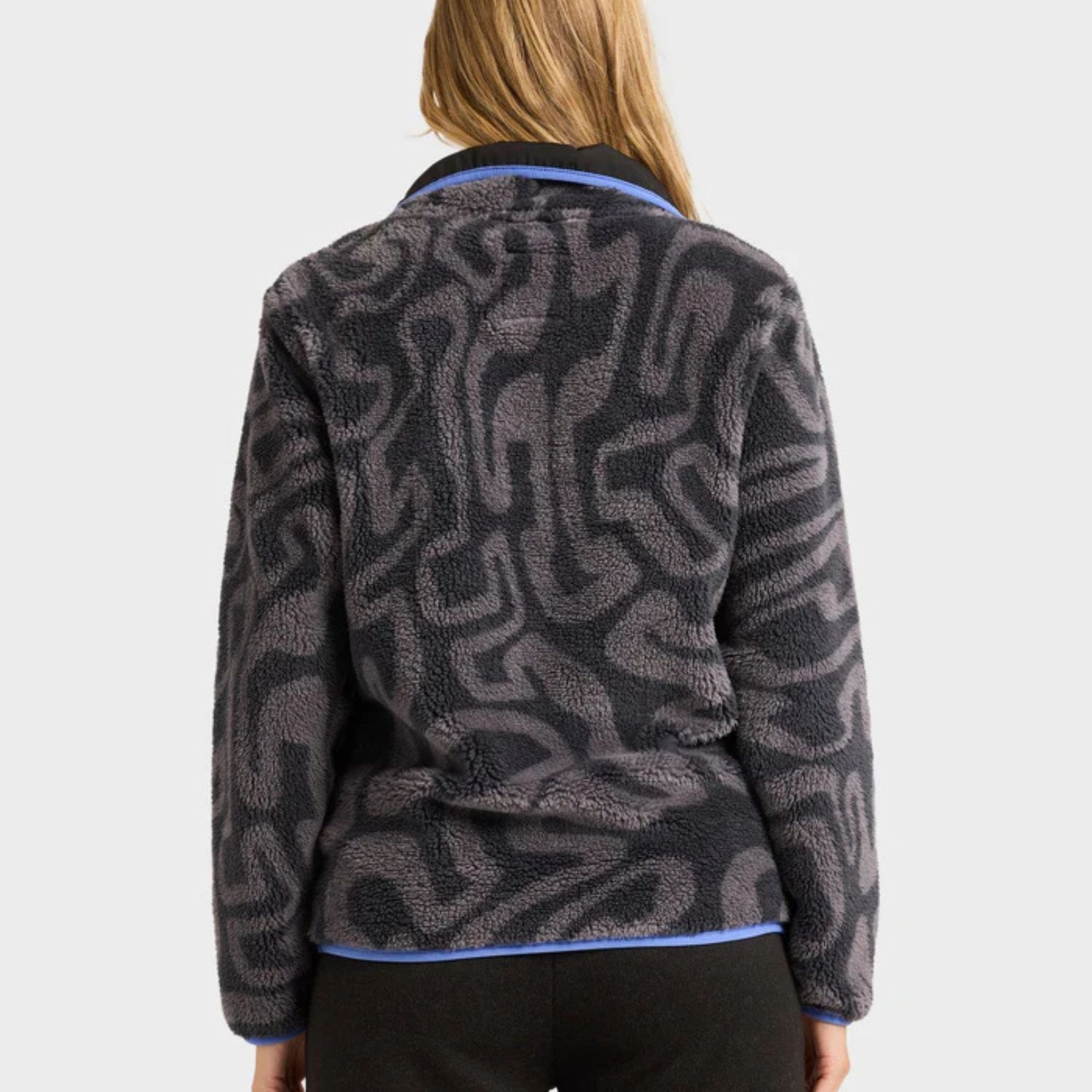 BILLABONG WOMENS SWITCHBACK PULLOVER POLAR FLEECE - BLACK SANDS