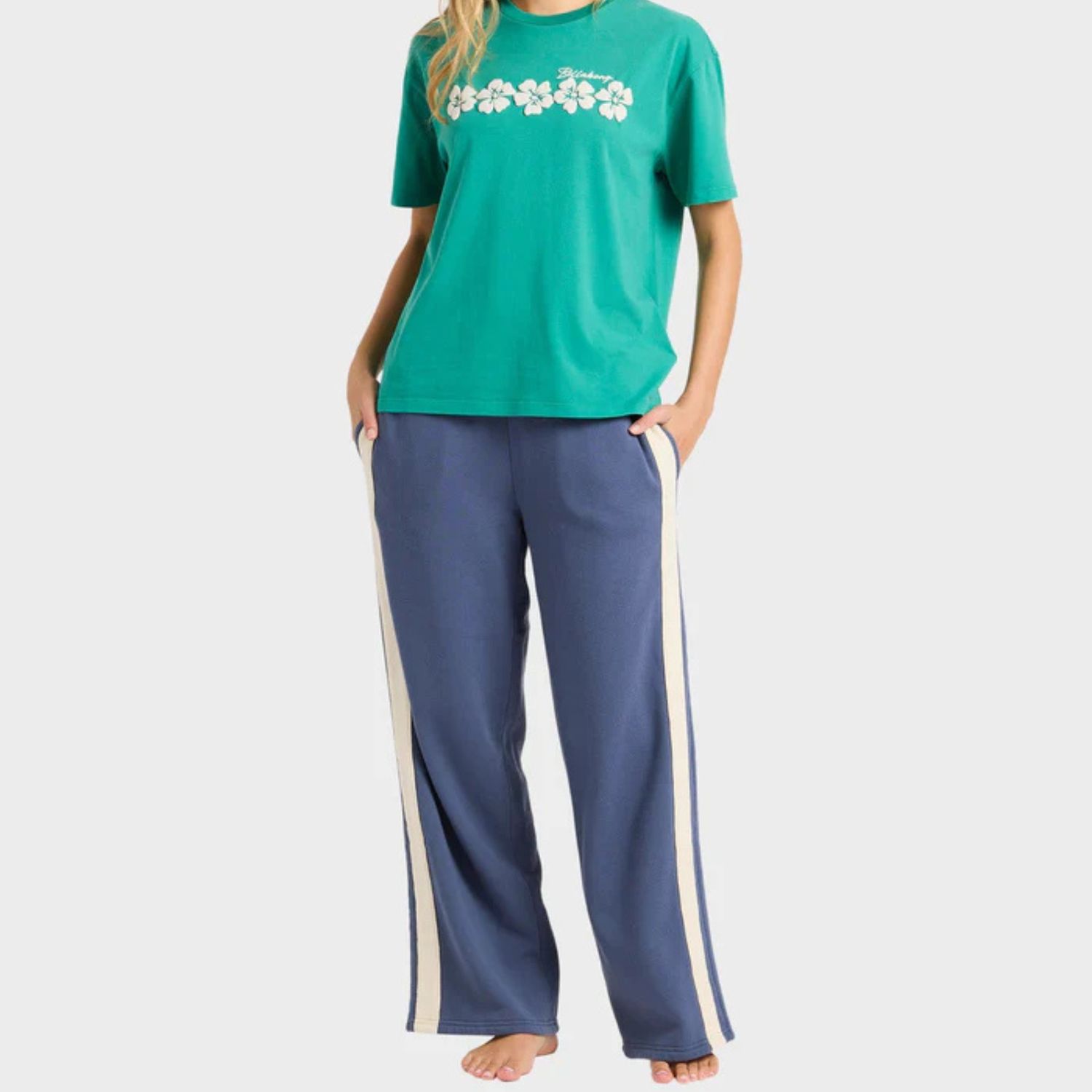 BILLABONG WOMENS IN THE BALANCE FLEECE PANT - CELESTIAL BLUE