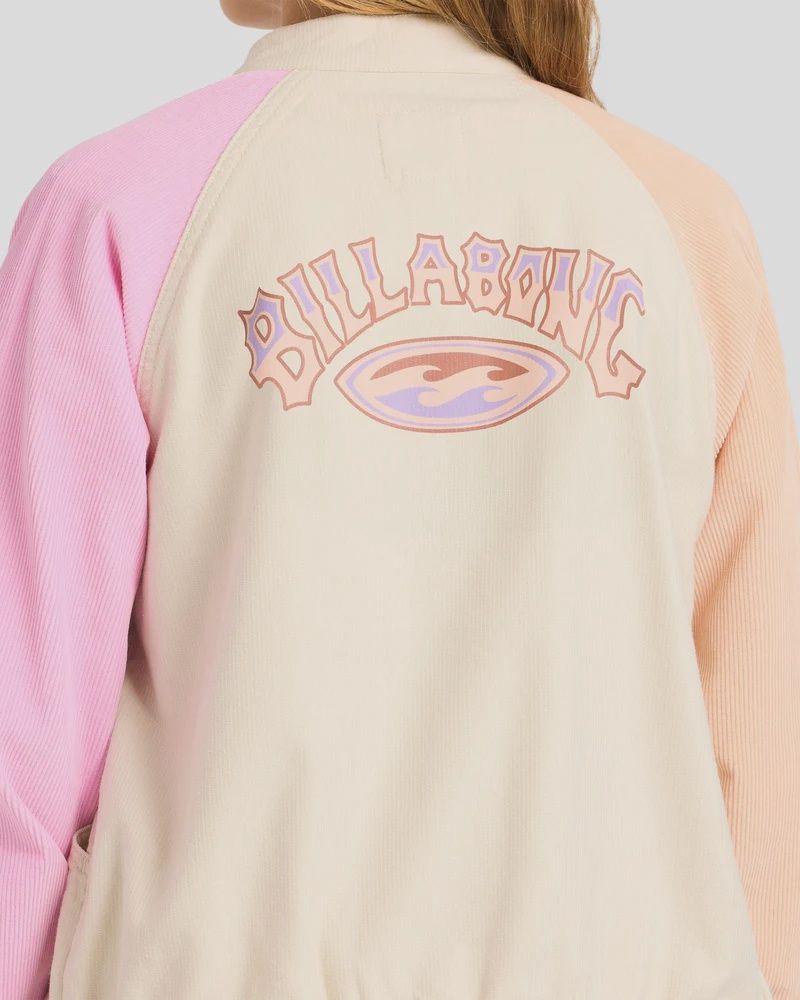 BILLABONG TEEN GIRLS OLD DAYZ JACKET - WHITECAP