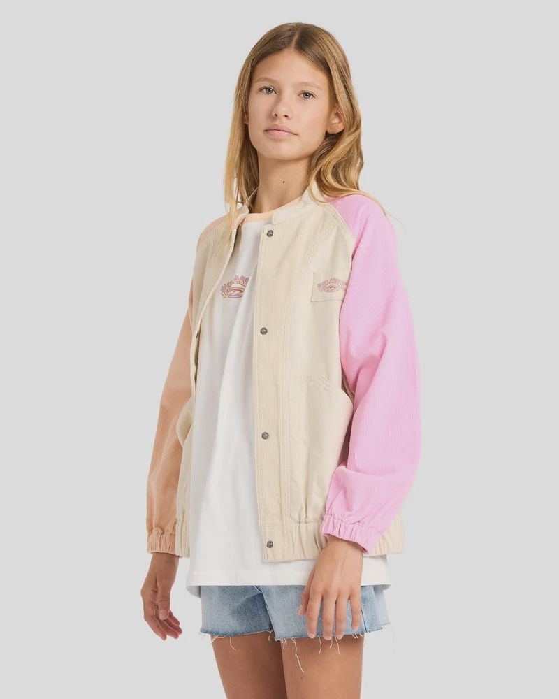 BILLABONG TEEN GIRLS OLD DAYZ JACKET - WHITECAP