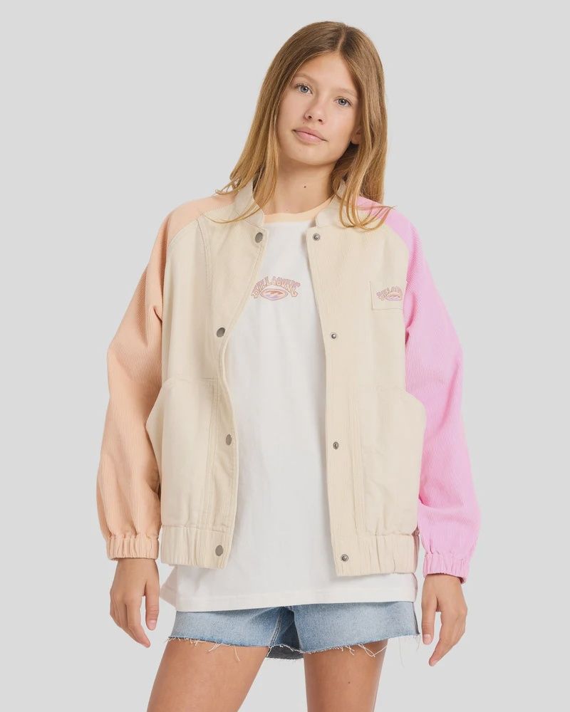 BILLABONG TEEN GIRLS OLD DAYZ JACKET - WHITECAP