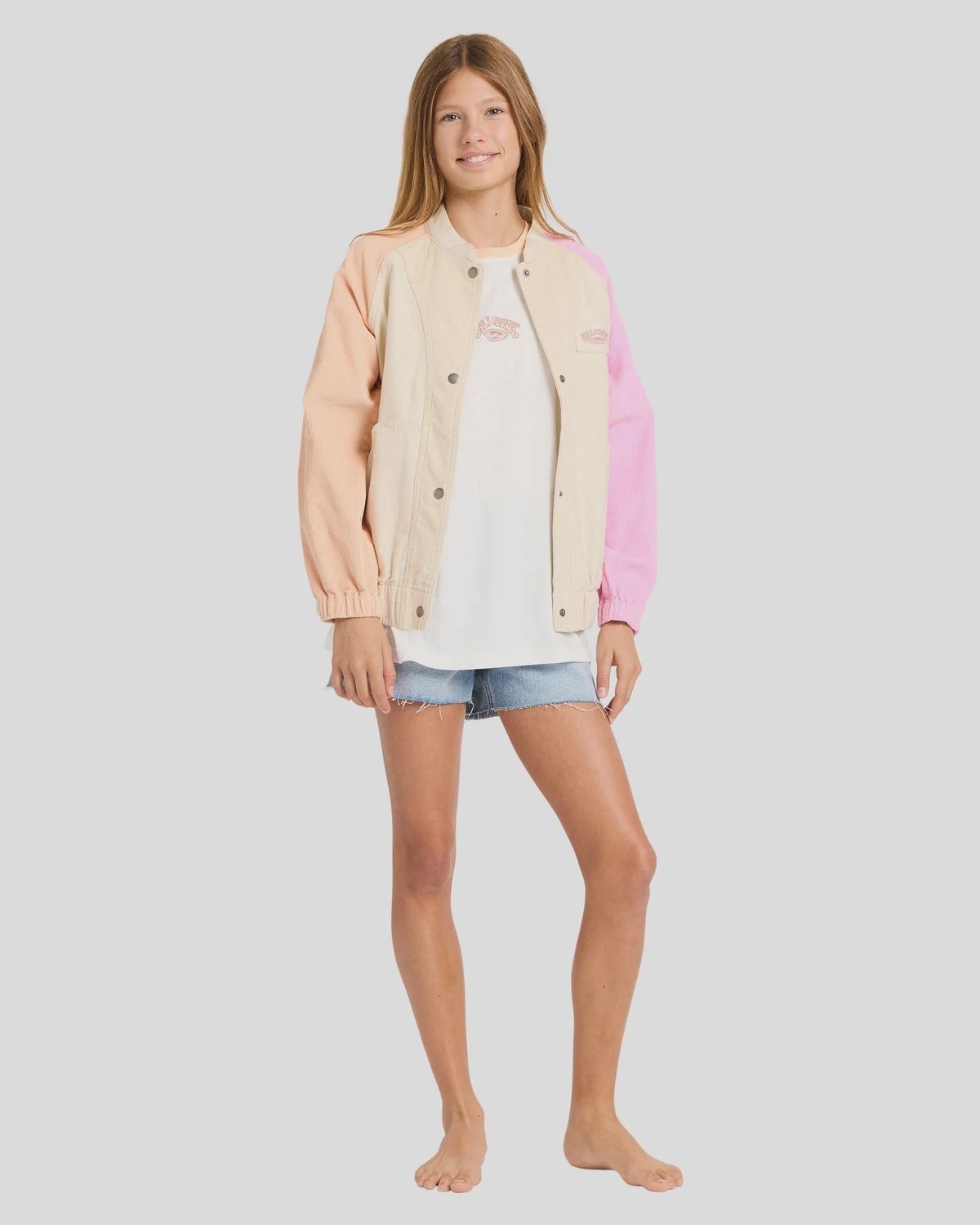 BILLABONG TEEN GIRLS OLD DAYZ JACKET - WHITECAP