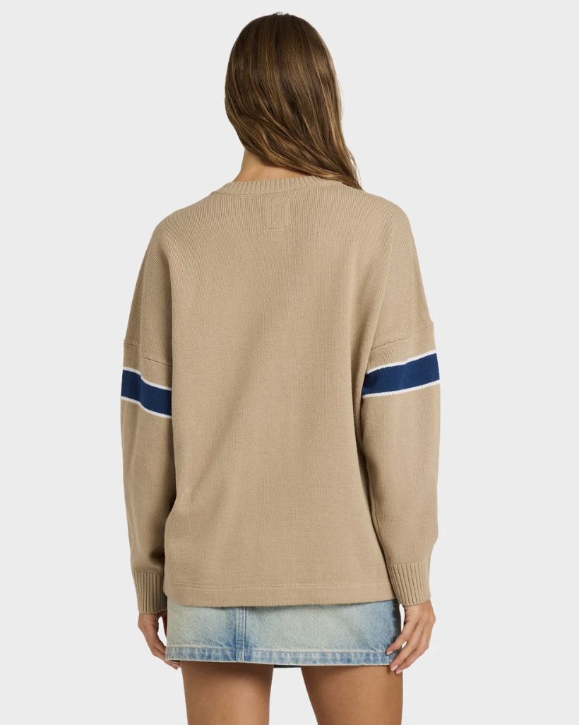 BILLABONG WOMENS SUPALOVE SWEATER - COBBLESTONE