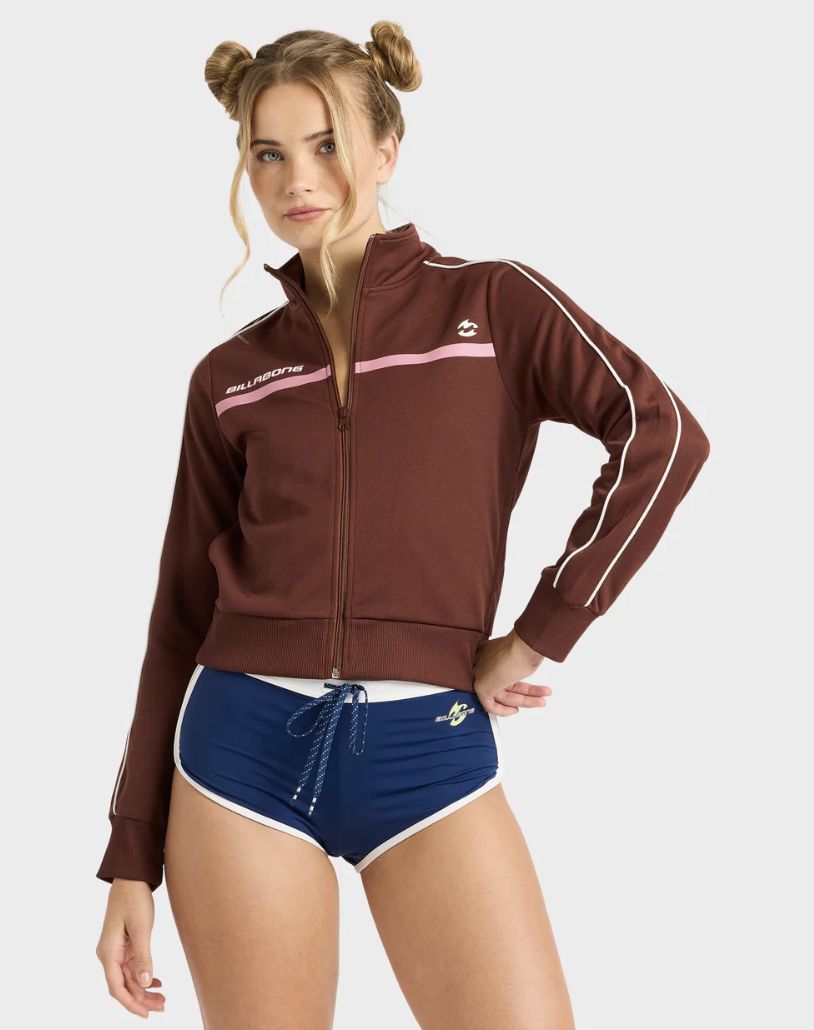 BILLABONG WOMENS SUPALOVE FULL ZIP JACKET - CHOC CHIP