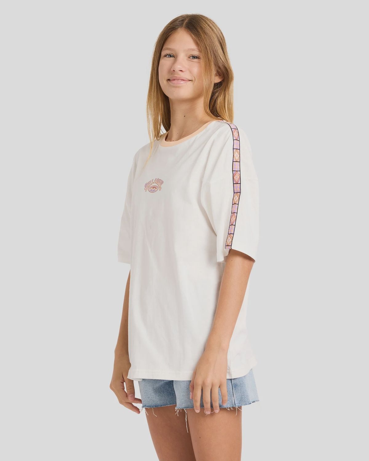 BILLABONG TEEN GIRLS OLD DAYZ S/S TEE - SALT CRYSTAL