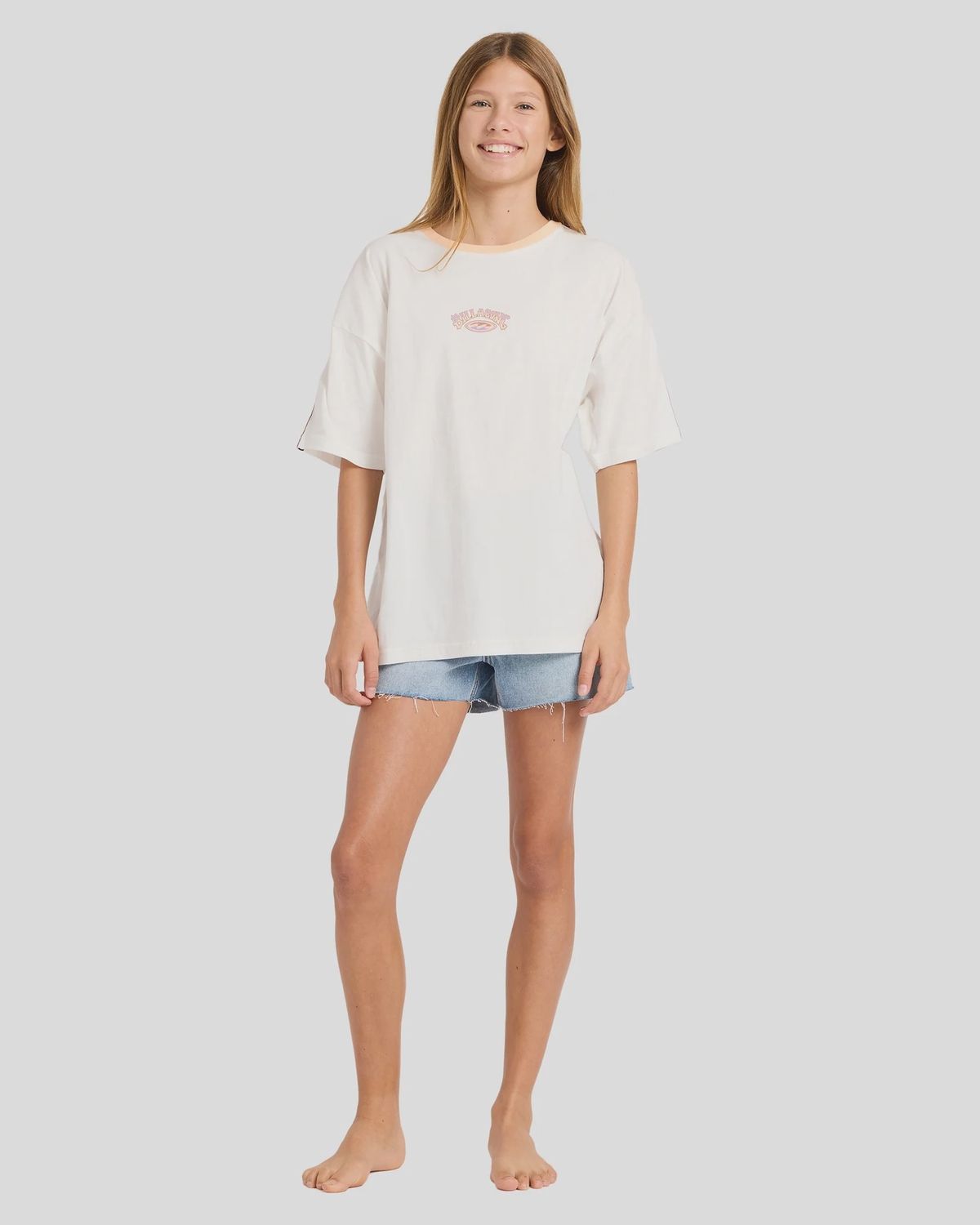 BILLABONG TEEN GIRLS OLD DAYZ S/S TEE - SALT CRYSTAL