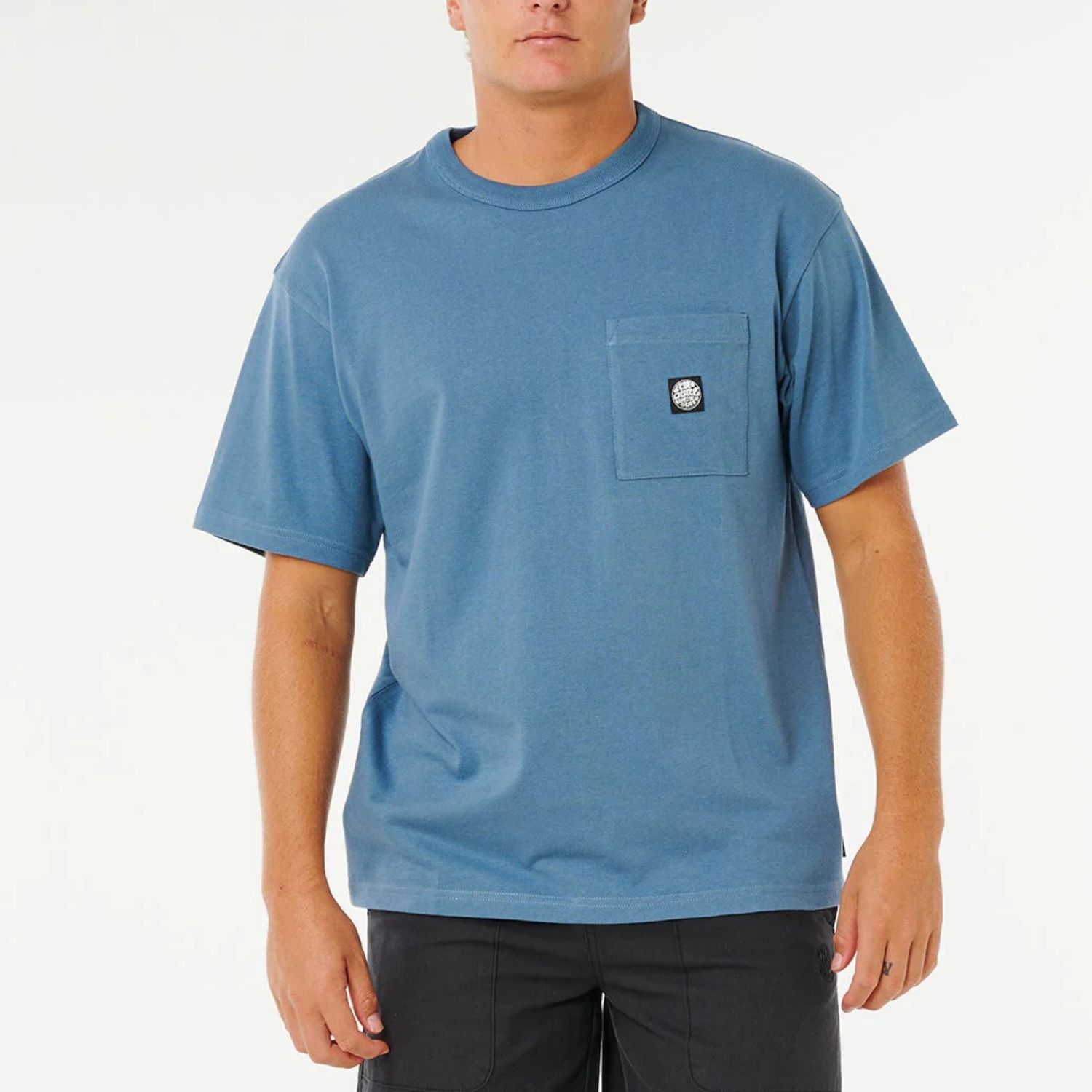 RIPCURL MENS PREMIUM SURF WETTIE S/S TEE - BLUE FIN