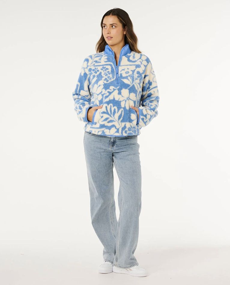 RIPCURL WOMENS PARTY PACK POLAR FLEECE - BLUE