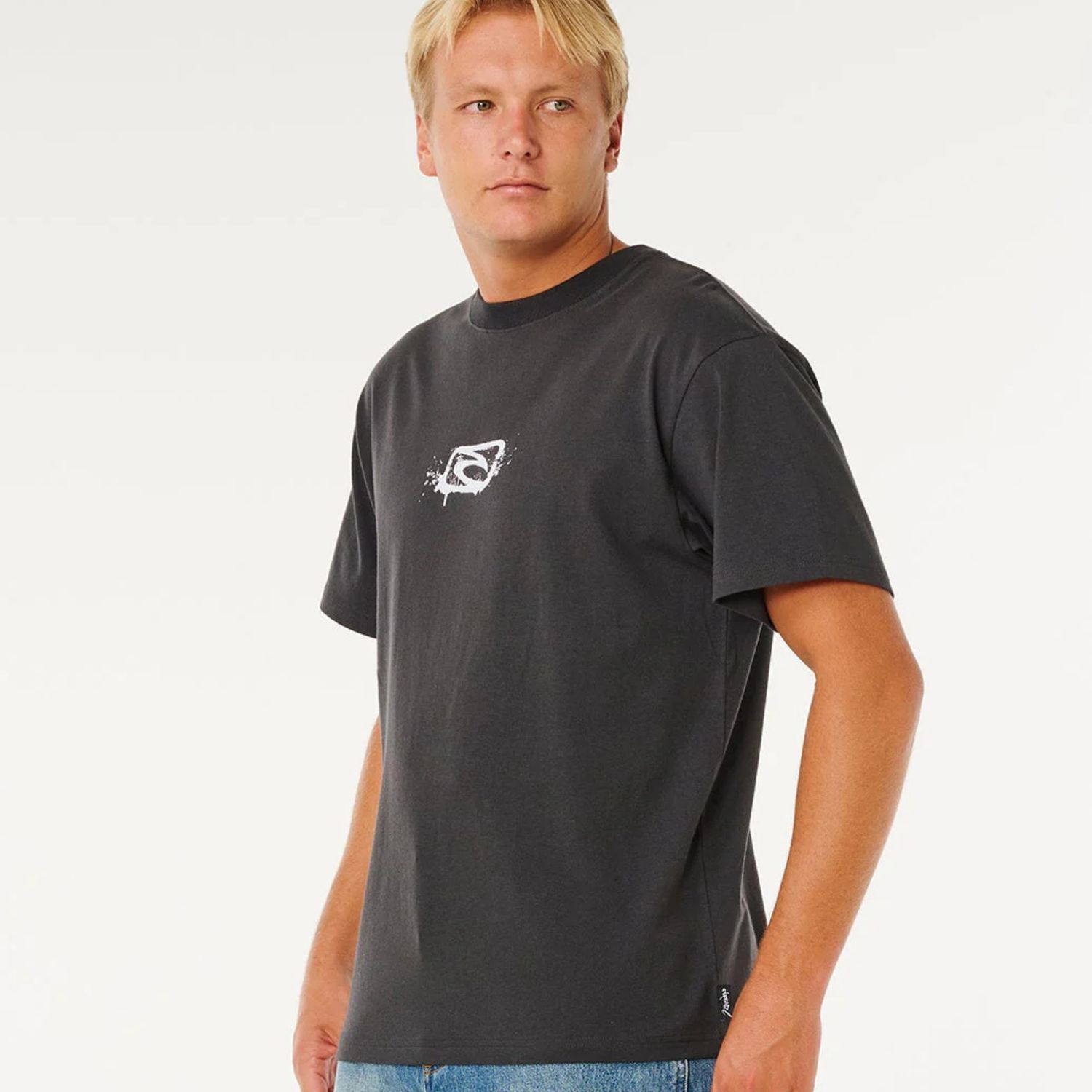 RIPCURL MENS MEDINA INNER VISION SPRAY S/S TEE - WASHED BLACK