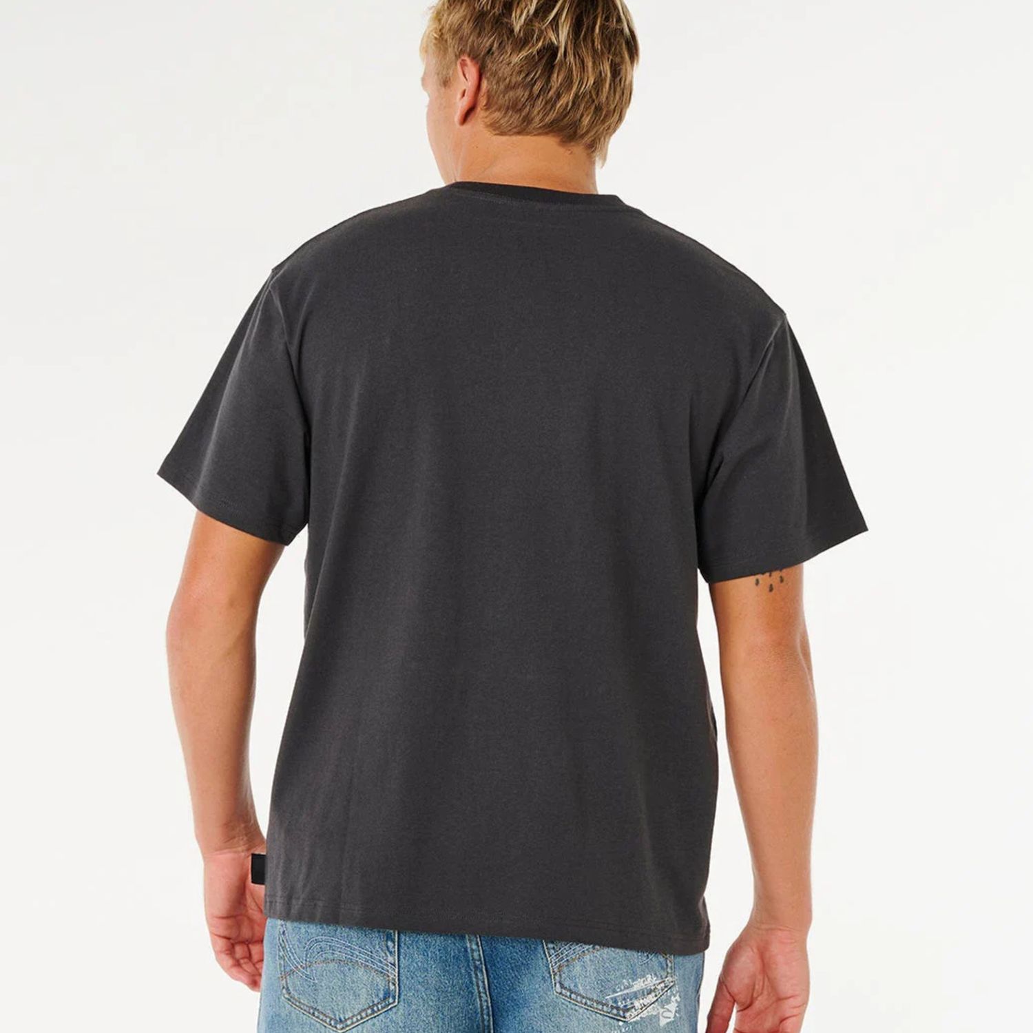 RIPCURL MENS MEDINA INNER VISION SPRAY S/S TEE - WASHED BLACK