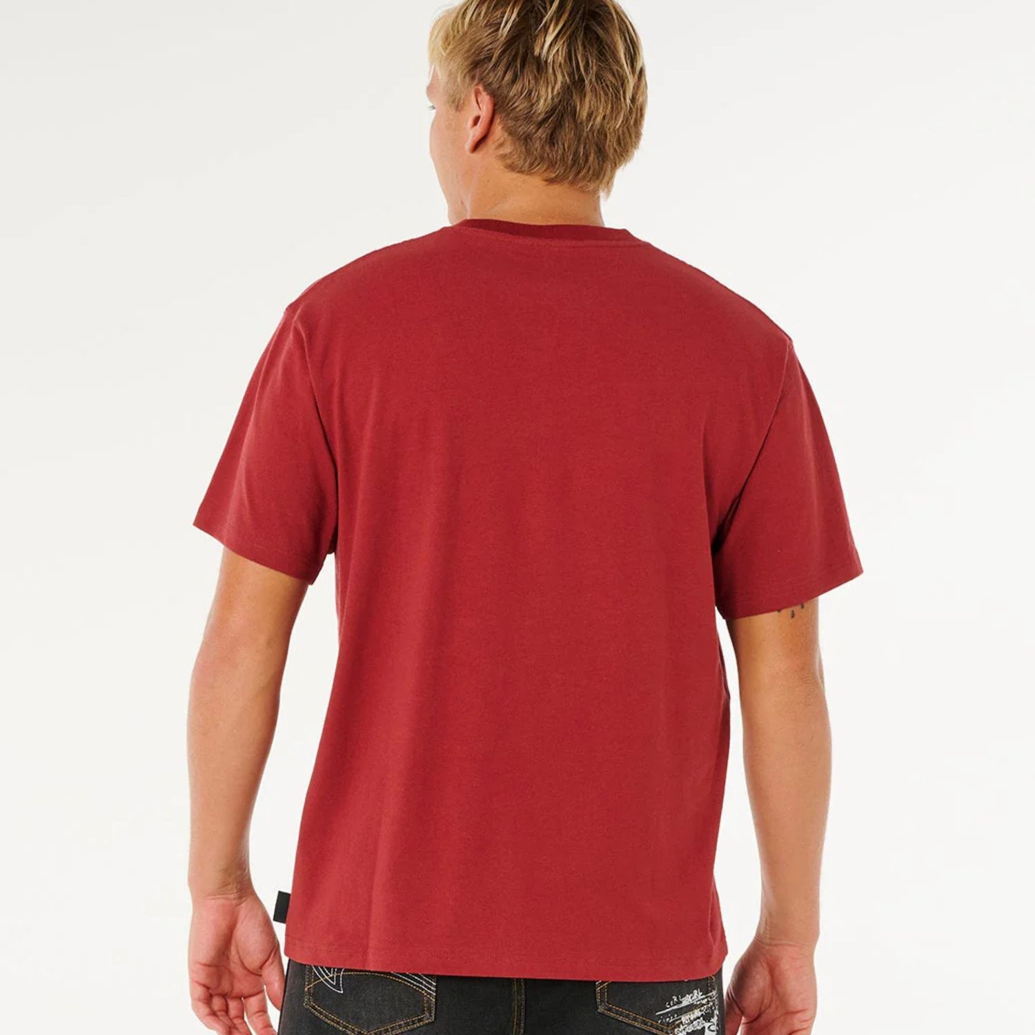 RIPCURL MENS MEDINA INNER VISION SPRAY S/S TEE - MERLOT