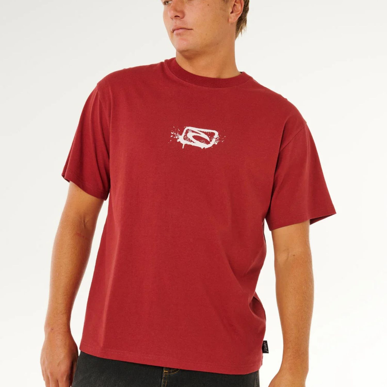 RIPCURL MENS MEDINA INNER VISION SPRAY S/S TEE - MERLOT