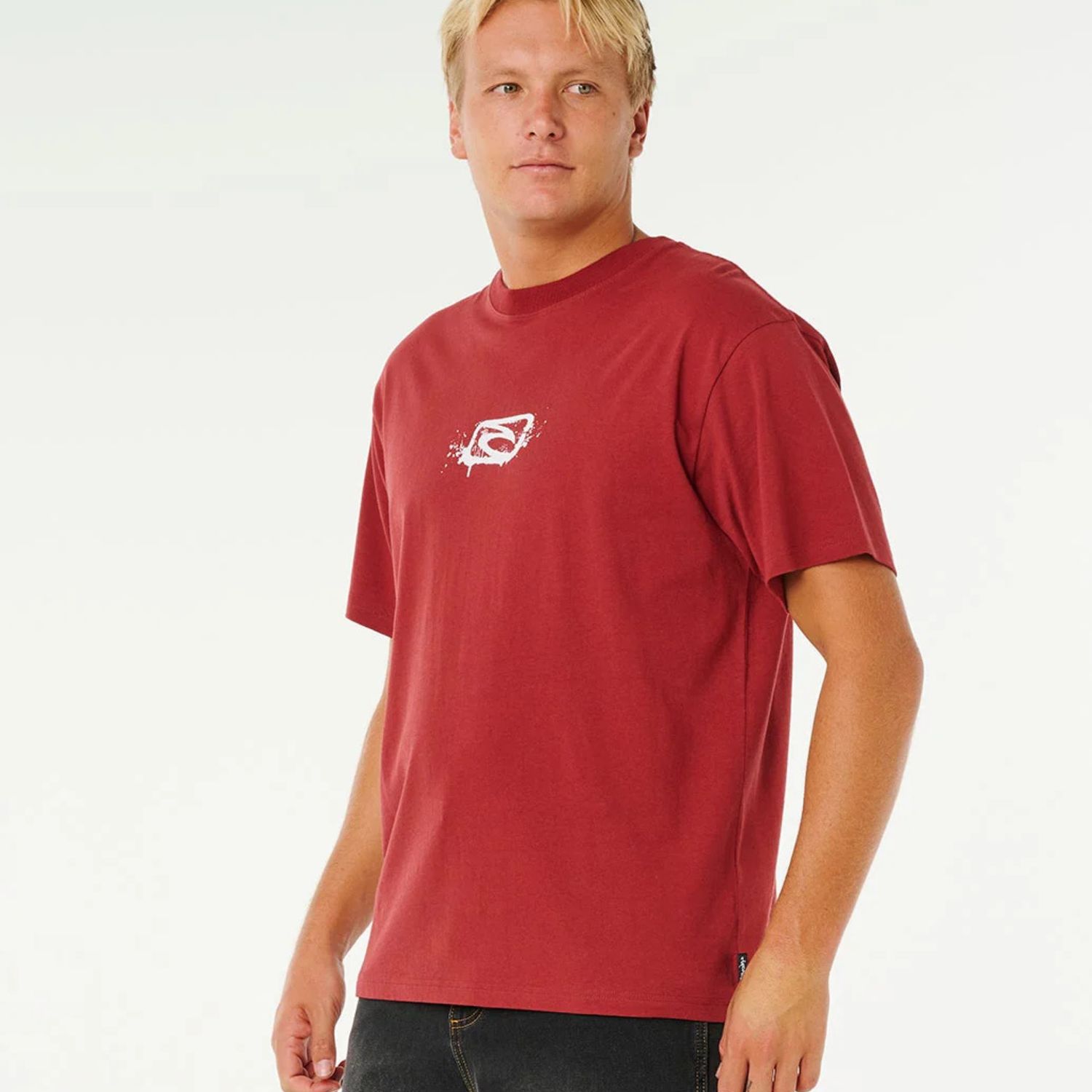 RIPCURL MENS MEDINA INNER VISION SPRAY S/S TEE - MERLOT