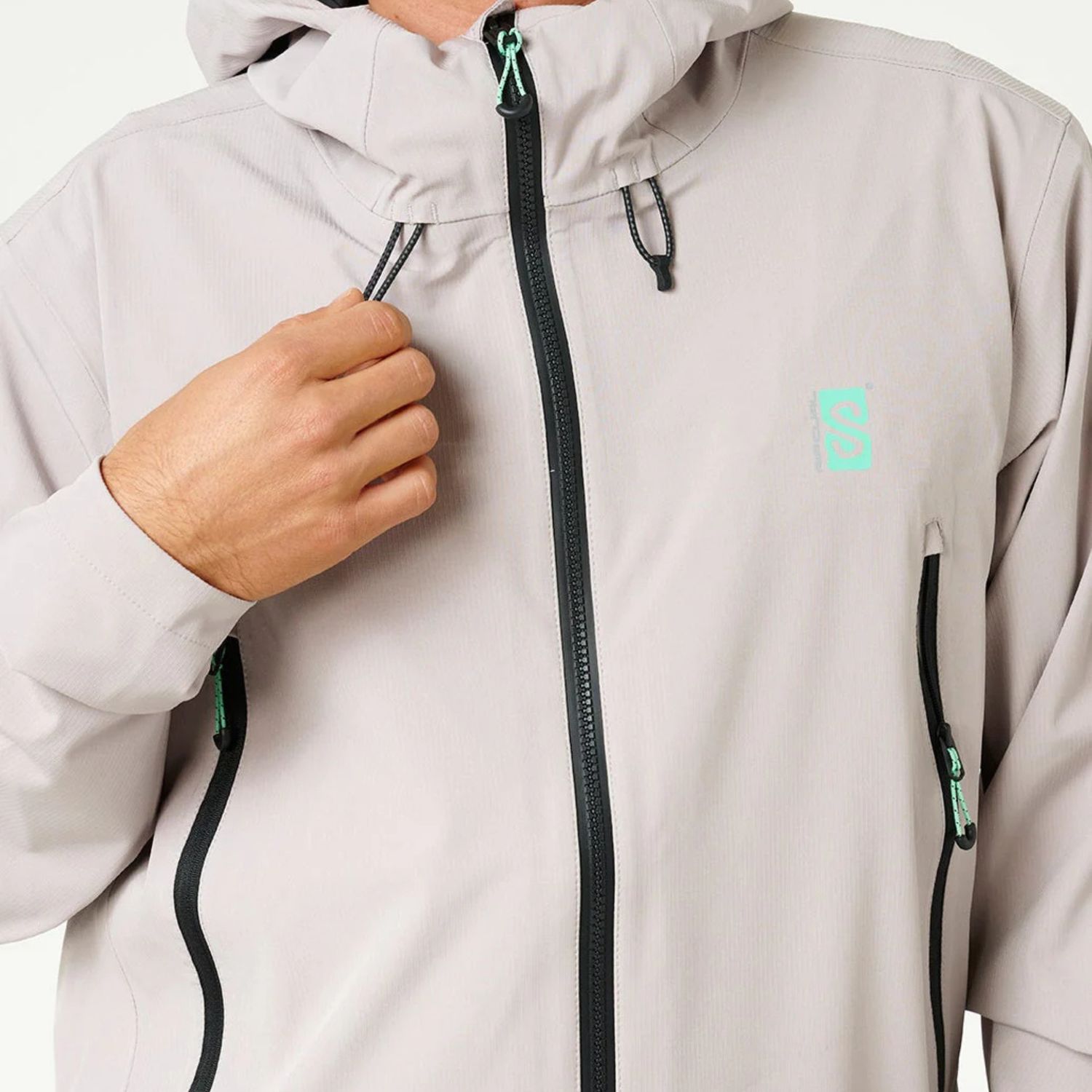 RIPCURL MENS ANTI SERIES SEARCH SPRAY10K10K JACKET - STONE