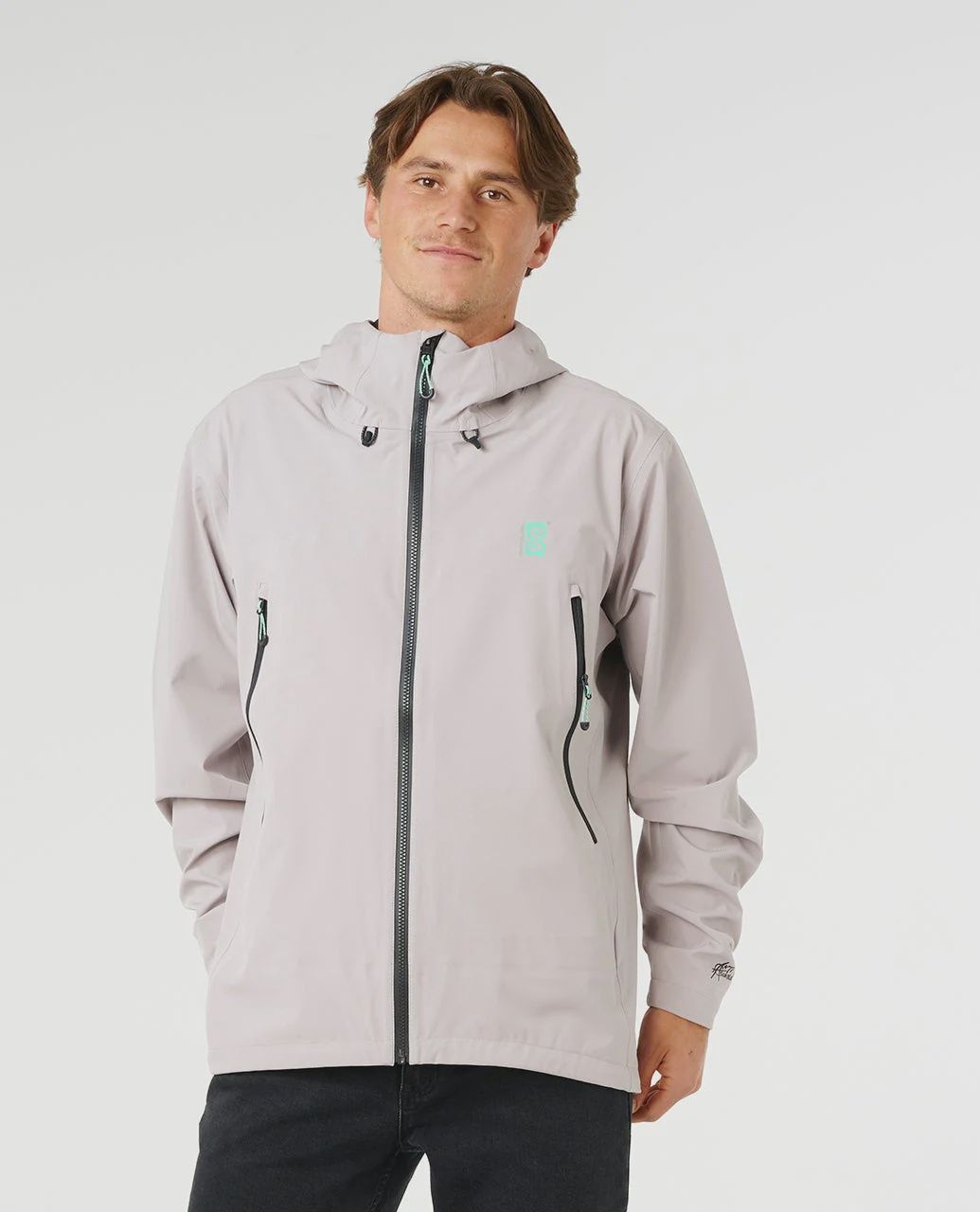 RIPCURL MENS ANTI SERIES SEARCH SPRAY10K10K JACKET - STONE