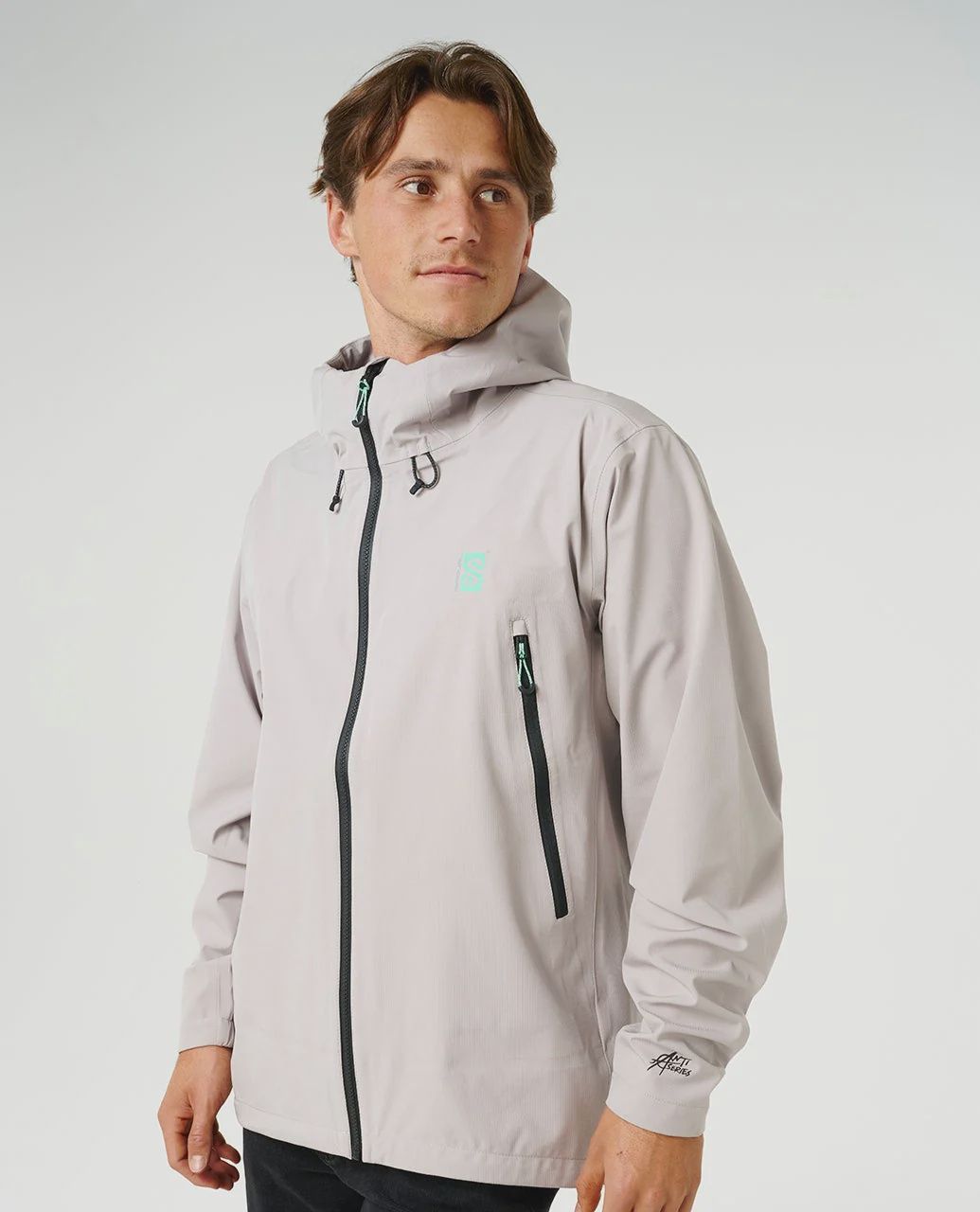 RIPCURL MENS ANTI SERIES SEARCH SPRAY10K10K JACKET - STONE