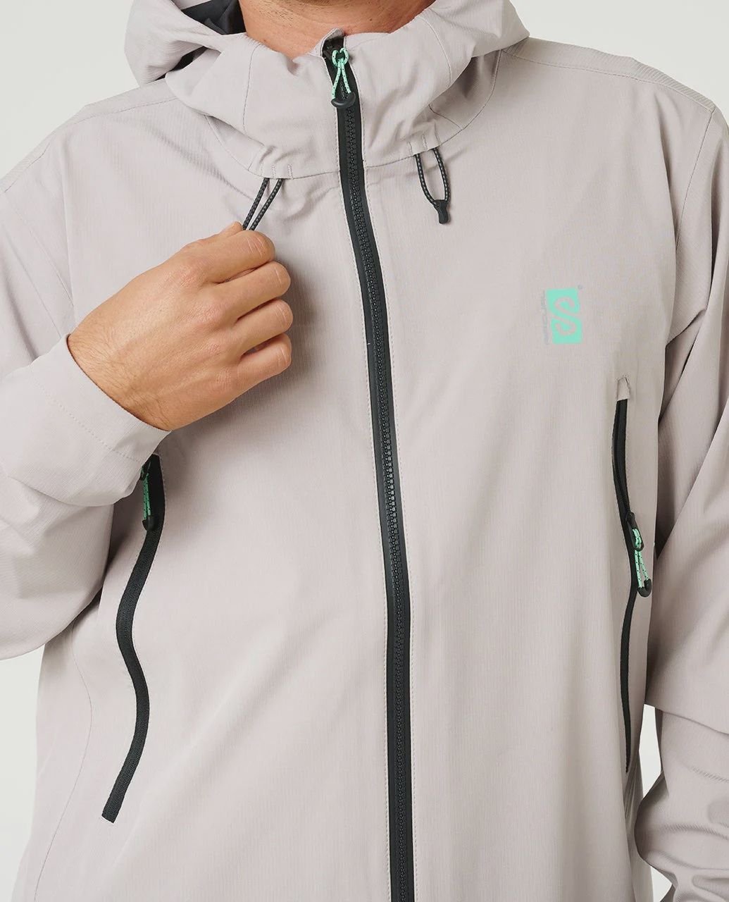 RIPCURL MENS ANTI SERIES SEARCH SPRAY10K10K JACKET - STONE