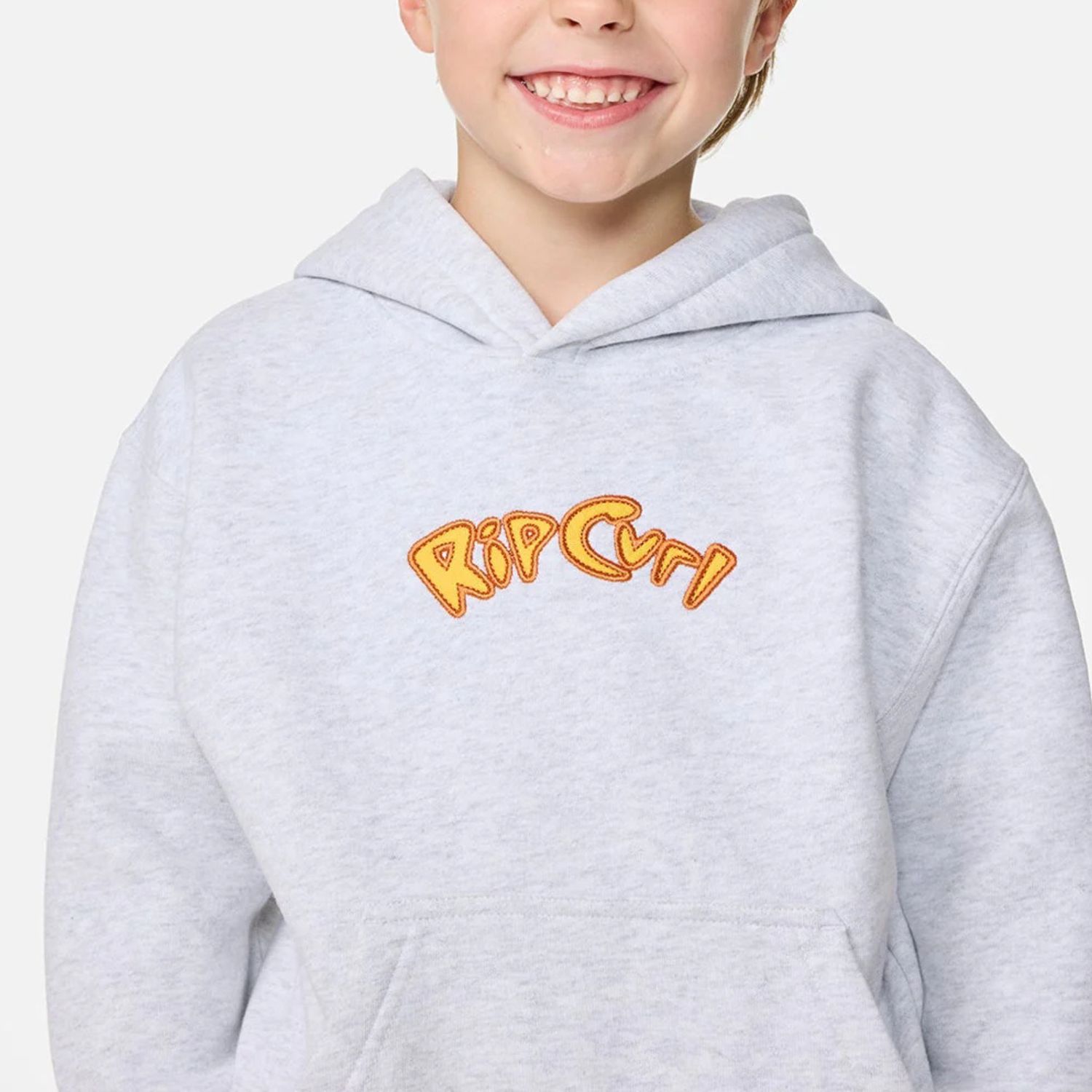 RIPCURL TODDLER BOYS RIDE THE WAVE HOOD - LIGHT GREY HEATHER