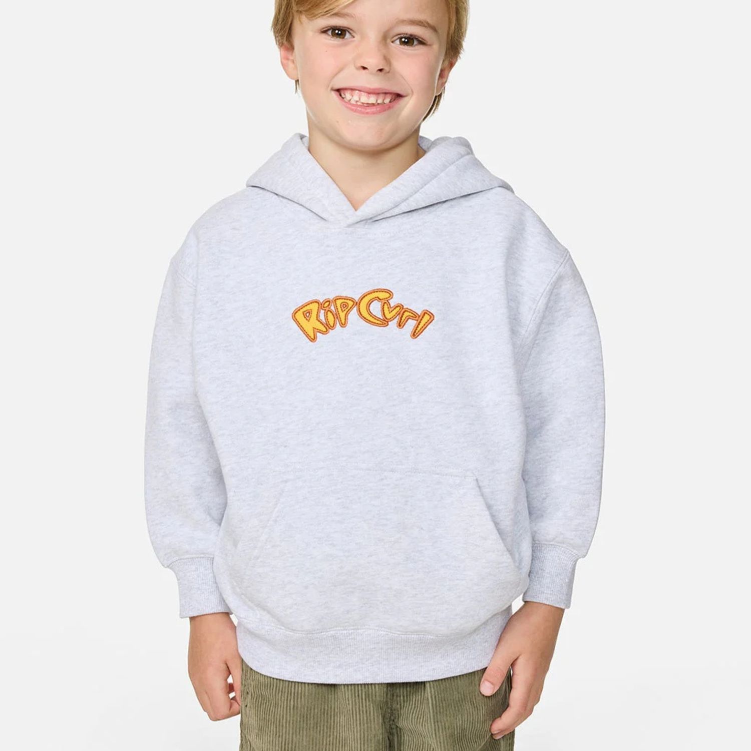RIPCURL TODDLER BOYS RIDE THE WAVE HOOD - LIGHT GREY HEATHER