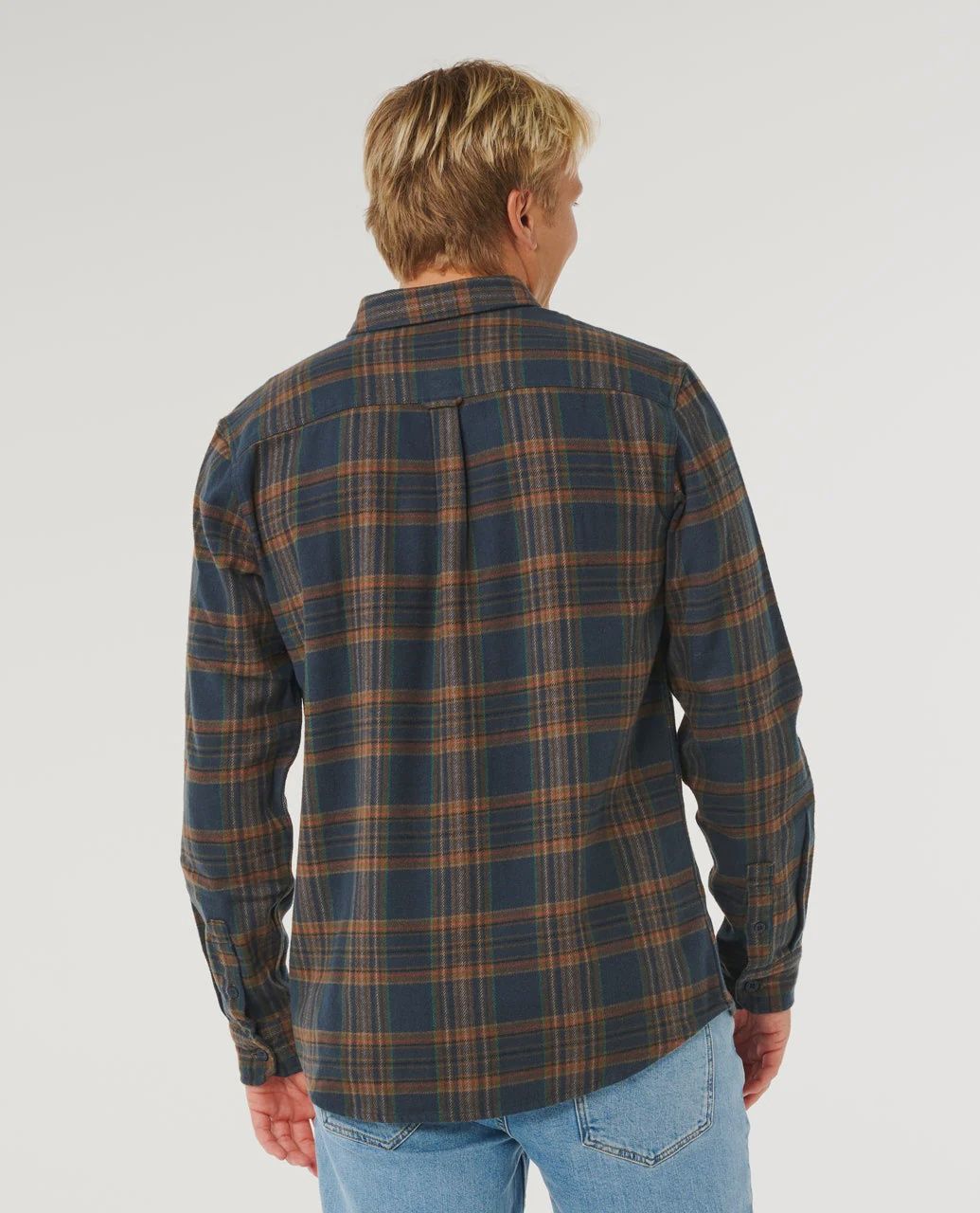 RIPCURL MENS GRIFFIN FLANNEL L/S SHIRT - DARK BLUE