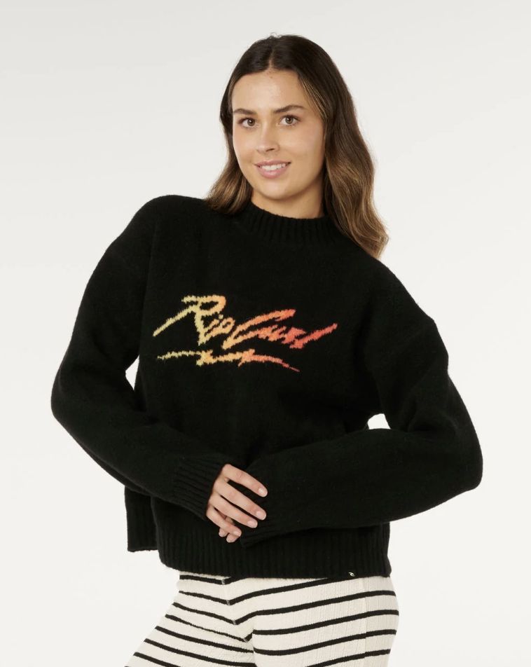 RIPCURL WOMENS RIP CURL PARADISE KNIT - BLACK