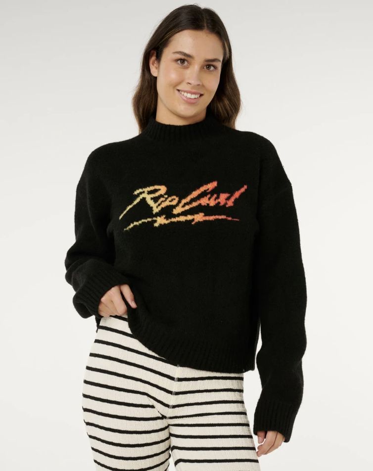 RIPCURL WOMENS RIP CURL PARADISE KNIT - BLACK