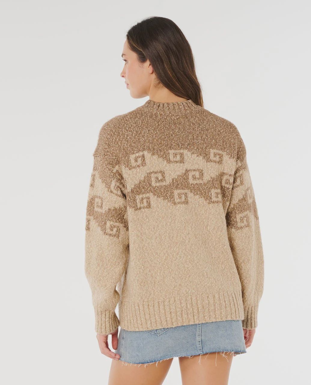 RIPCURL WOMENS PACIFIC COAST KNIT SWEATER - BLUE
