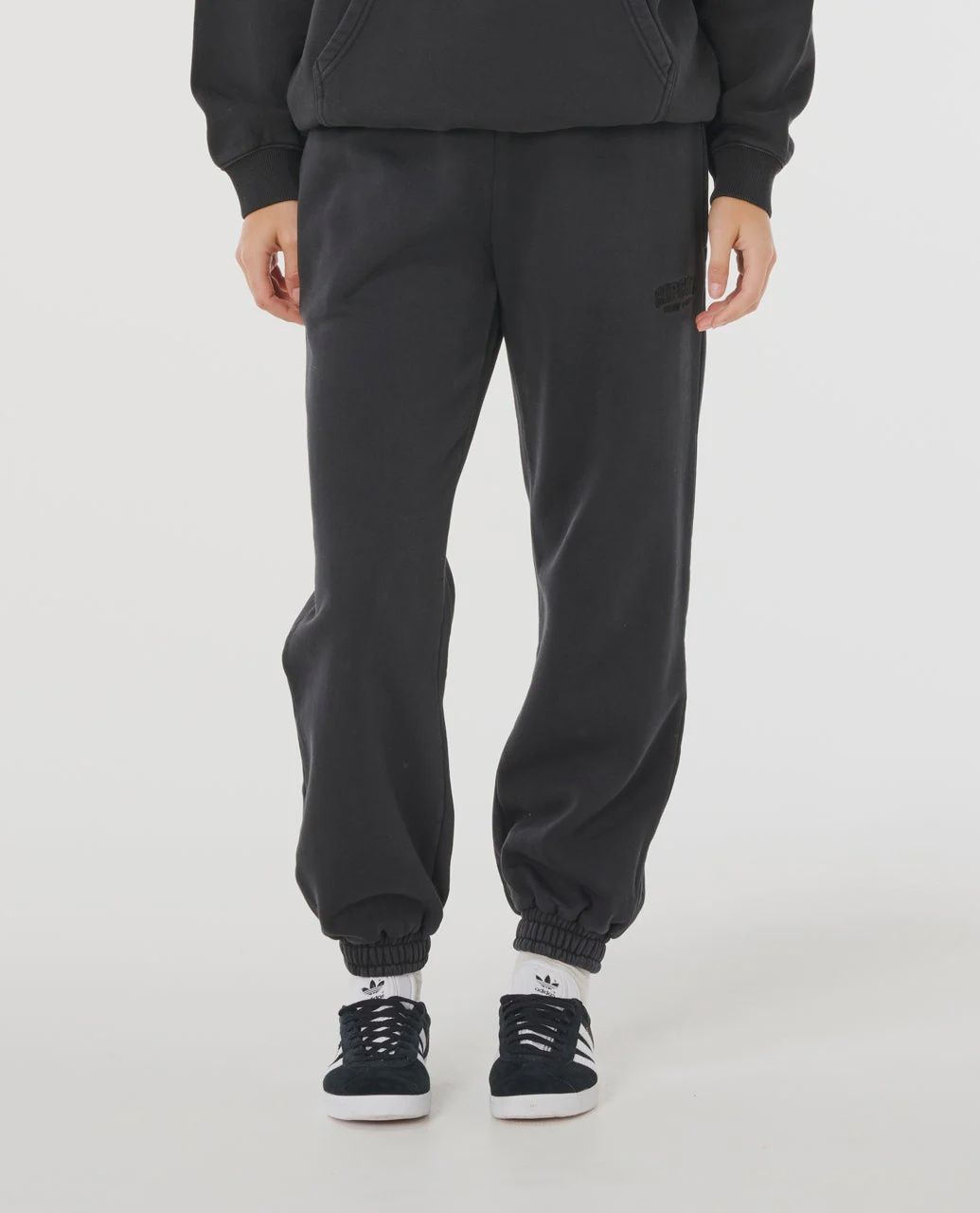 RIPCURL WOMENS VARSITY SPORTS TRACK PANT - BLACK