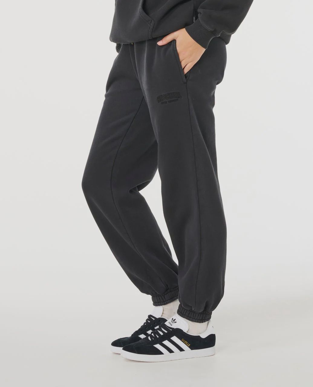 RIPCURL WOMENS VARSITY SPORTS TRACK PANT - BLACK